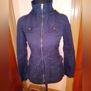 Forever 21 Black Cotton Hoodie Jacket Size S/P